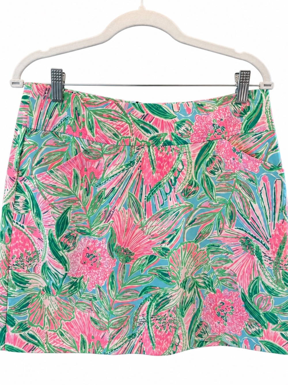 Lilly Pulitzer Pink & Green Tropical Floral Skort